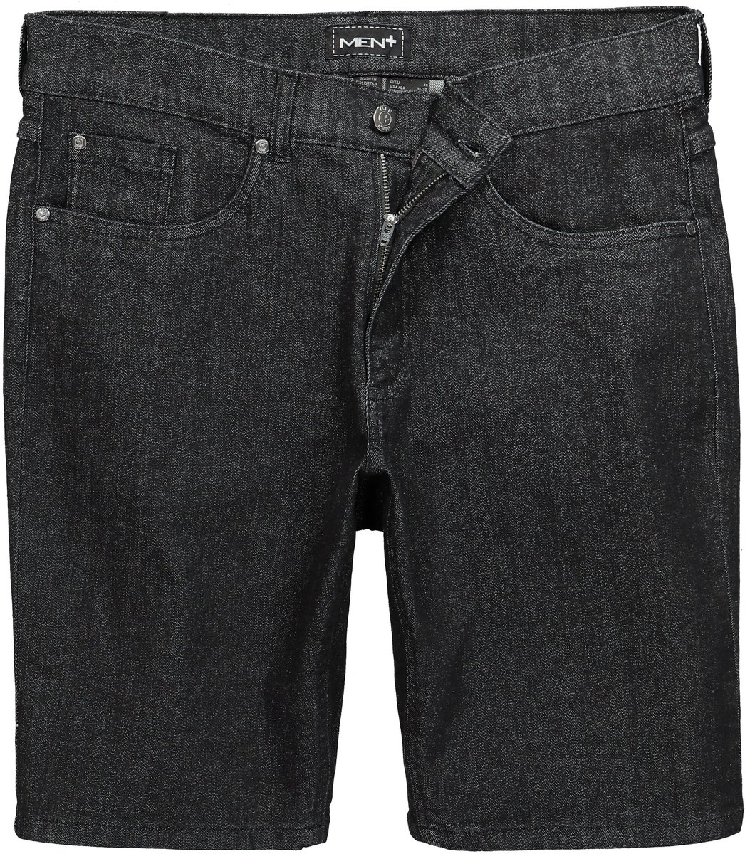 Men Plus - Heren - Jeansbermuda FLEXLASTIC® denim 5-pocket Straight Fit - Zwart - Maat 72