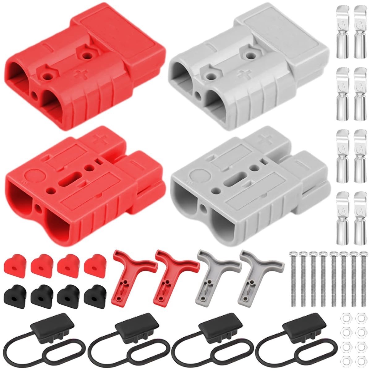 Dailygoods - 4 Stuks Batterij-Snelkoppelingsstekkers voor Hoge Stroom