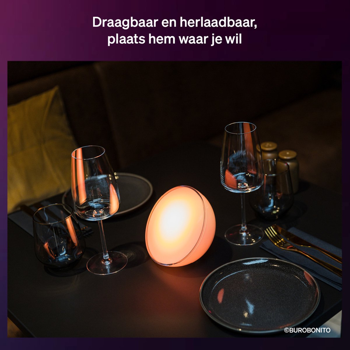 Philips Hue Go tafellamp - wit en gekleurd licht – foto 4
