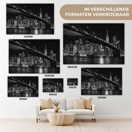 Canvas schilderij - Times square New York 120x80 - Kamer decoratie accessoires - Schilderijen woonkamer - Wanddecoratie slaapkamer - Room decoration - Muurdecoratie keuken - Wanddoek interieur binnen - Woondecoratie huis - Woonaccessoires
