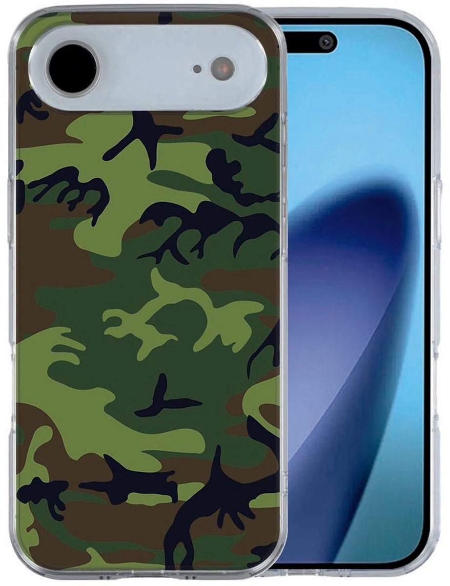 iPhone Air hoesje Army Dark - Groen, Bruin