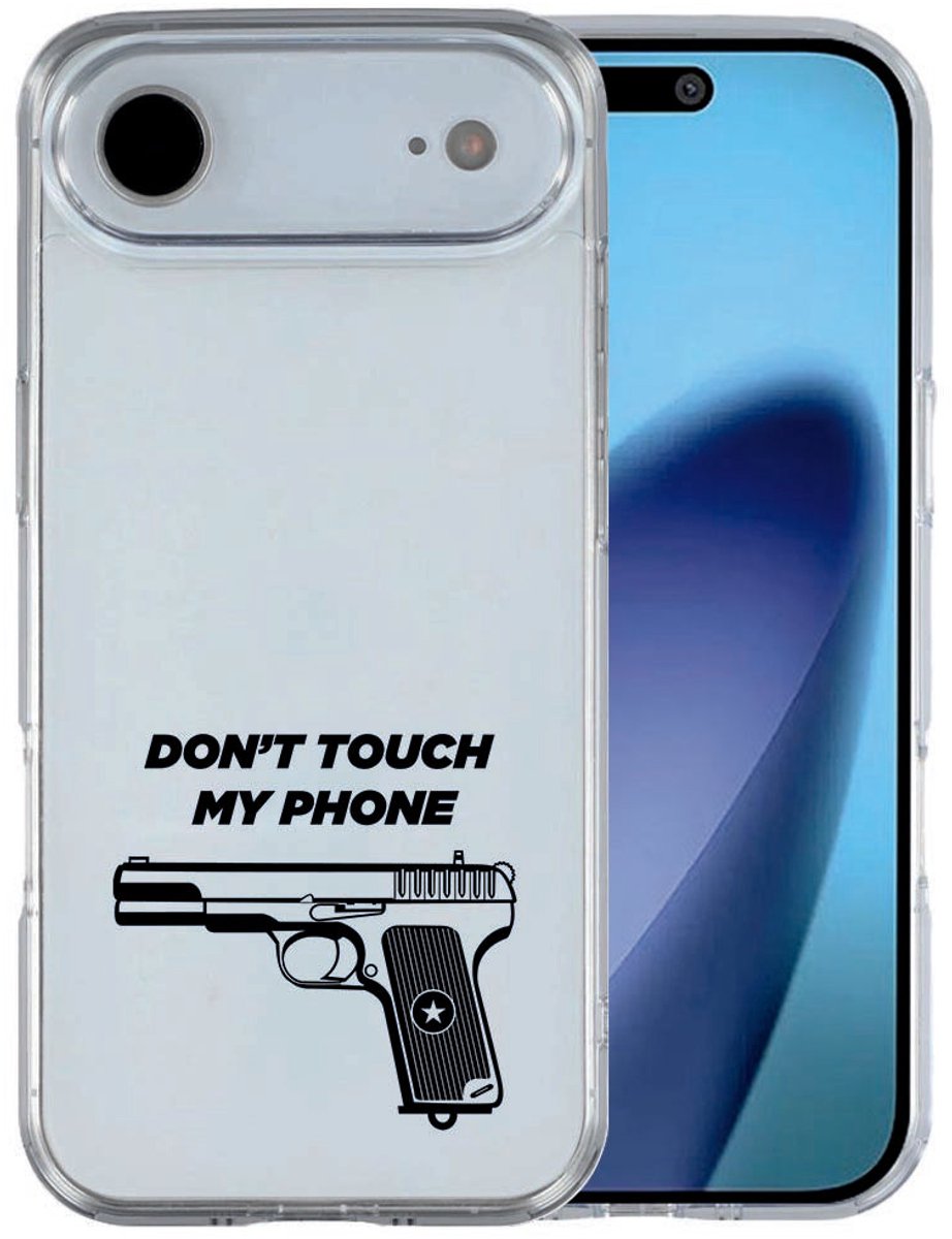 iPhone Air hoesje Pistol DTMP - Transparant, Zwart