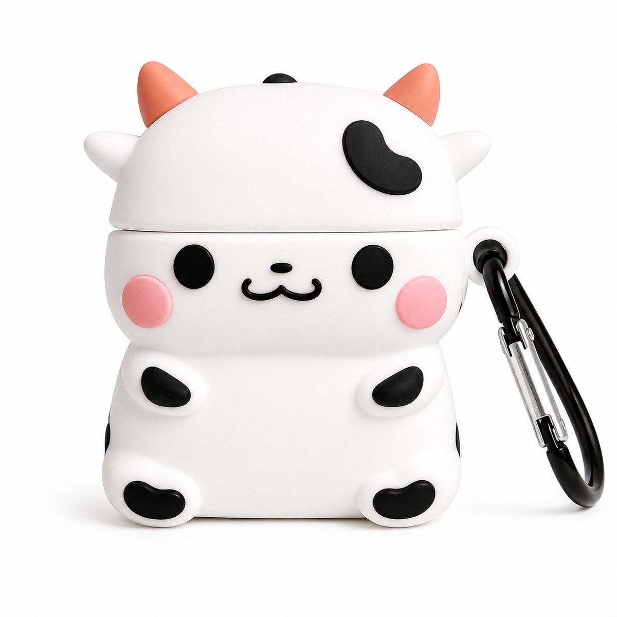 Enluxe Schattige Koe-vormige Beschermhoes geschikt voor AirPods Pro- Stijlvolle en Duurzame Dierenprint Case