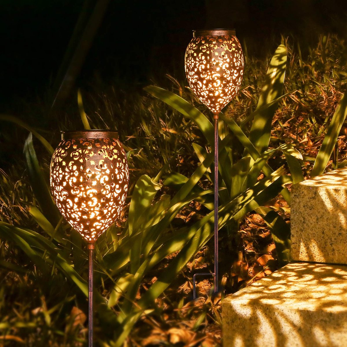 Dailygoods - Zonne-energie Metalen Tuinlampen IP65 Waterdicht