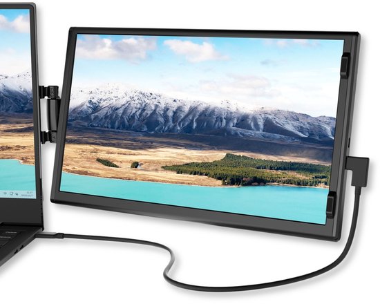 11.6 inch draagbaar laptopscherm HD IPS extra scherm USB-C HDMI plug & play lichtgewicht compact voor Windows Mac Linux