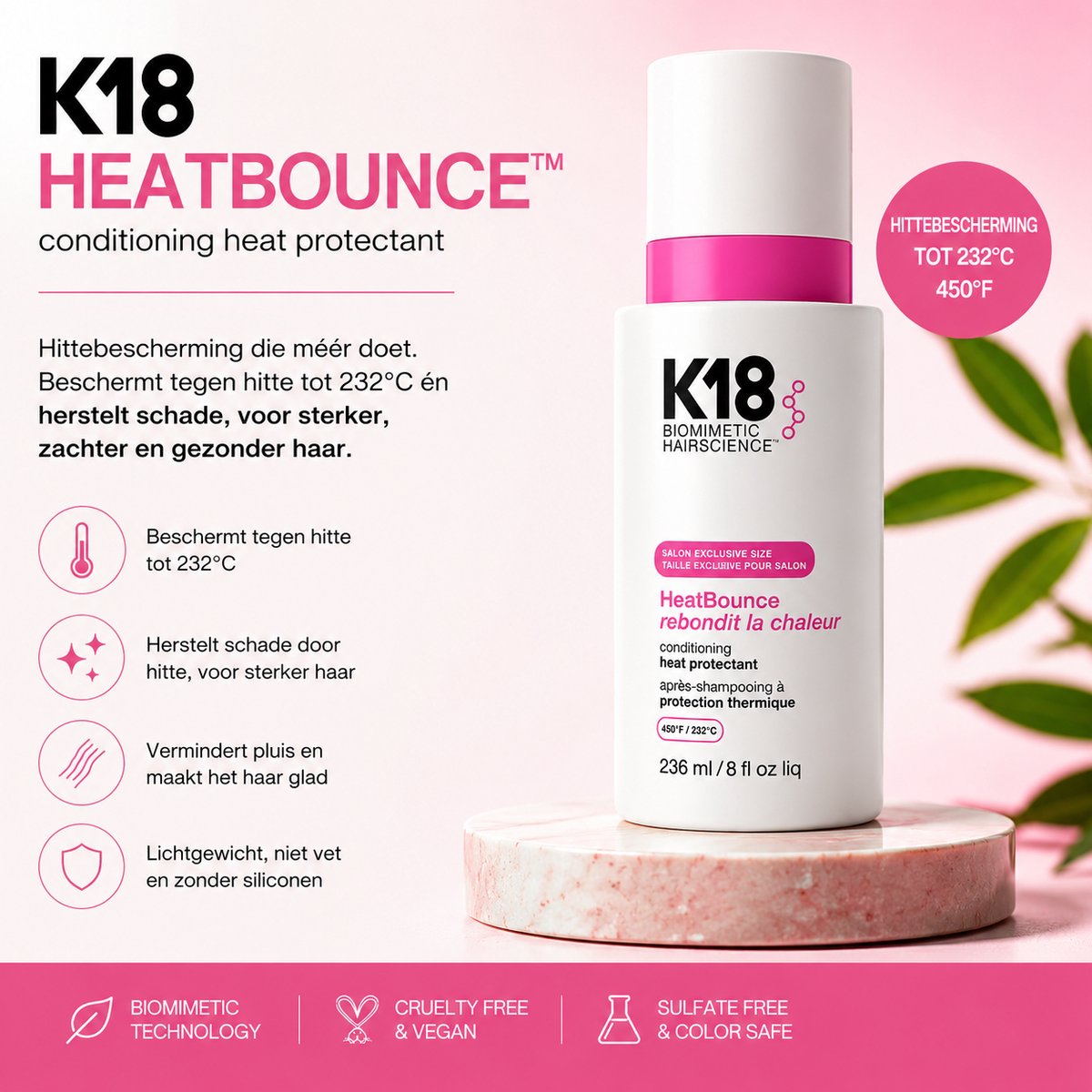 K18™ Hittebeschermende Spray Heatbounce 118ml