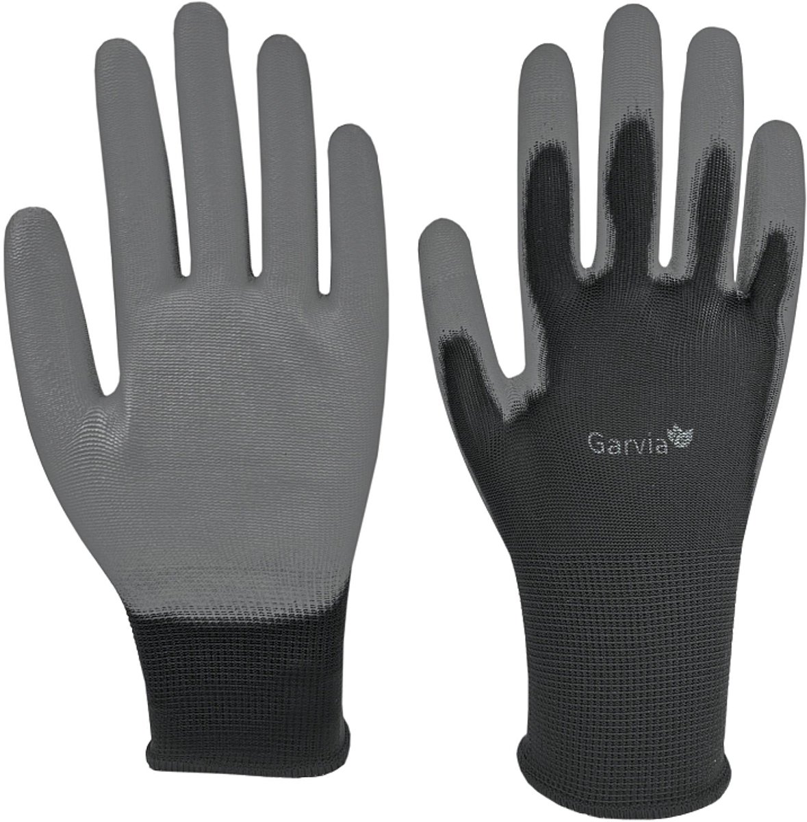 Handschoen tuin maat 8 PU grijs
