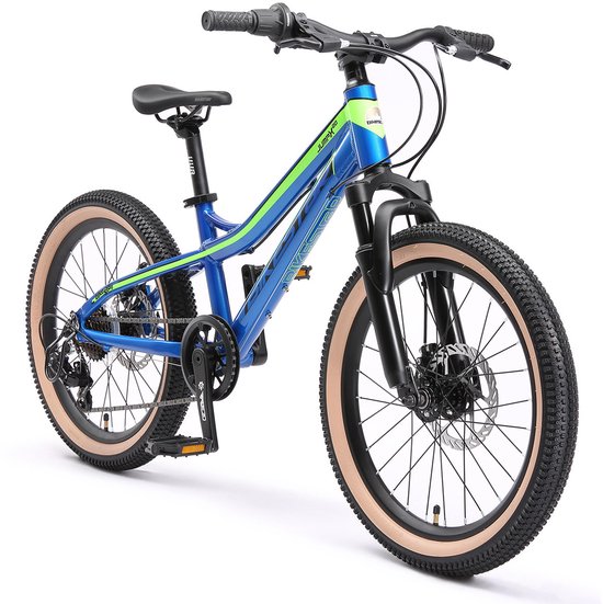 Bikestar kinderfiets MTB 7speed 20inch blauw/groen van Bikestar — afbeelding 4