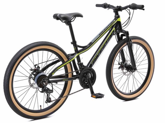Bikestar hardtail MTB 21speed 24inch zwart/groen van Bikestar — afbeelding 4