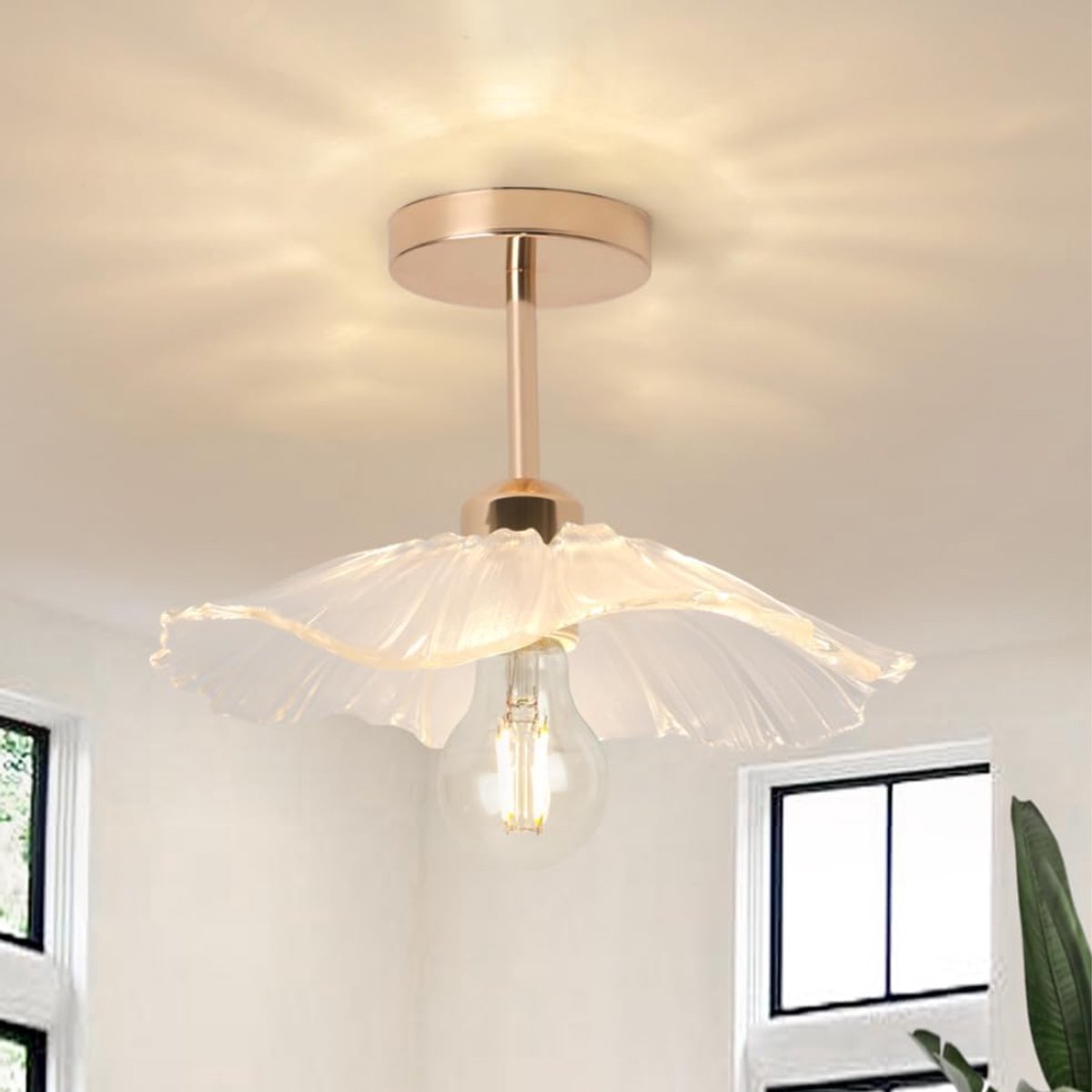 HEZIVO® Hanglamp Kinderkamer - Kinderlamp Slaapkamer - Kroonluchter - Bloemen Lampenkant - Transparant
