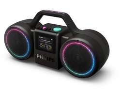 PHILIPS Moving Sound The Roller TAMS60B/00 - Draagbare speaker, 60W RMS, Bluetooth 5.5., Auracast, USB, 24 uur afspeeltijd, IP67 waterdichtheid, kan als powerbank gebruikt worden - Zwart