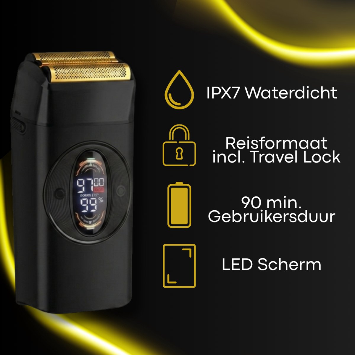 KOENYOE Foil Shaver Scheerapparaat met Oplaadstation en 4 Opzetstukken - afbeelding 3