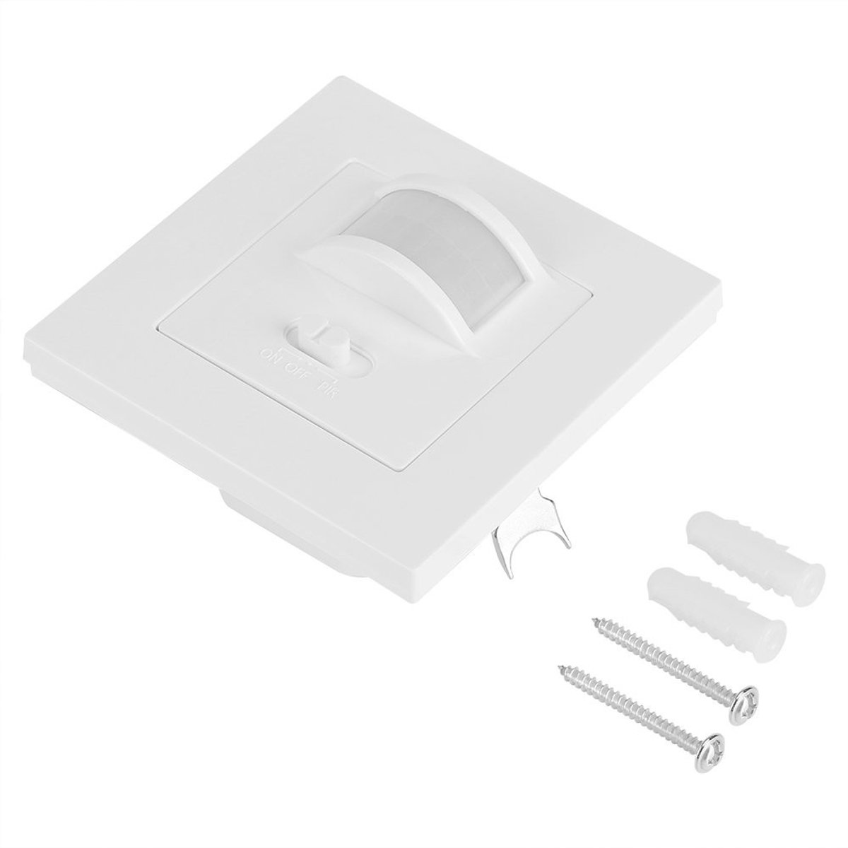 Dailygoods - Dailygoody - Radar-schakelaar - Infrarood PIR-bewegingssensor - Wandinbouw - Neutraal - Bewegingsmelder - Voor beveiliging en automatisering - 110V-240V