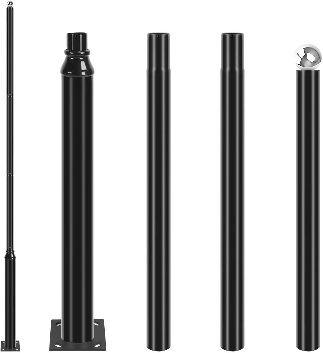 Dailygoods - Dailygoody - Straatlantaarn - Zonne-energie - 13 meter hoog - Buitenverlichting - Duurzaam - Geschikt voor tuin en terras - Modern design