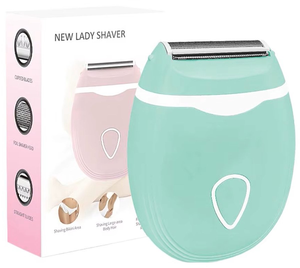 One-Blade Ladyshaver - Krachtige Dames Scheerapparaat - Exclusief 2x AAA-Batterijen - Compact en Lichtgewicht - Perfecte Haarverzorging - Kleur: Groen
