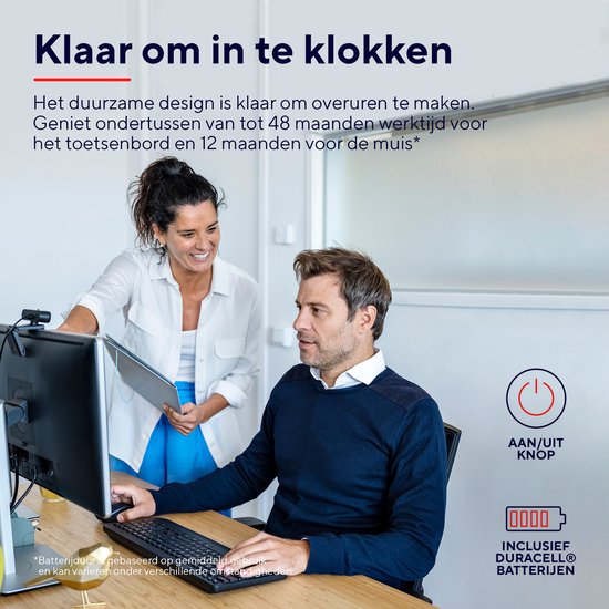 Trust Trezo - Draadloze Toetsenbord en Muis set - Met polssteun - Vlakke toetsen - Qwerty US - Zwart