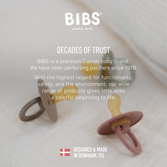 BIBS Colour Fopspeen - 6-18 mnd - 2-pack - Rond- Ivory — afbeelding 2