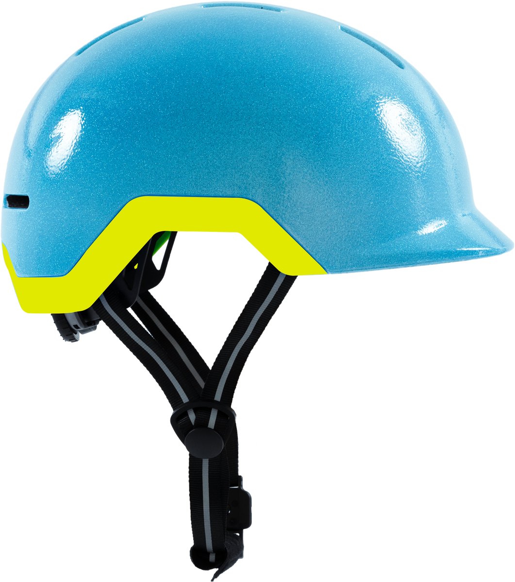 Swivvle® 360° Reflecterende Fietshelm - Model Sirius 2.0 Limited Edition - Oceaan Blauw met Neon Geel - Maat S 51 - 54 cm - Geschikt voor Elektrische Fiets en Speed Pedelec - Mips Systeem