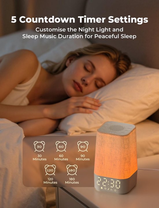 Licht Wekker Wake Up Light- Digitale Wekker met Lamp - Slaaphulp met USB Aansluiting - Wooncomfort — afbeelding 3