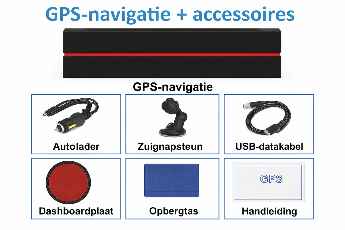 DRK TECH 7 inch Truck Navigatie – Vrachtwagen & Bus – Bluetooth – Europa