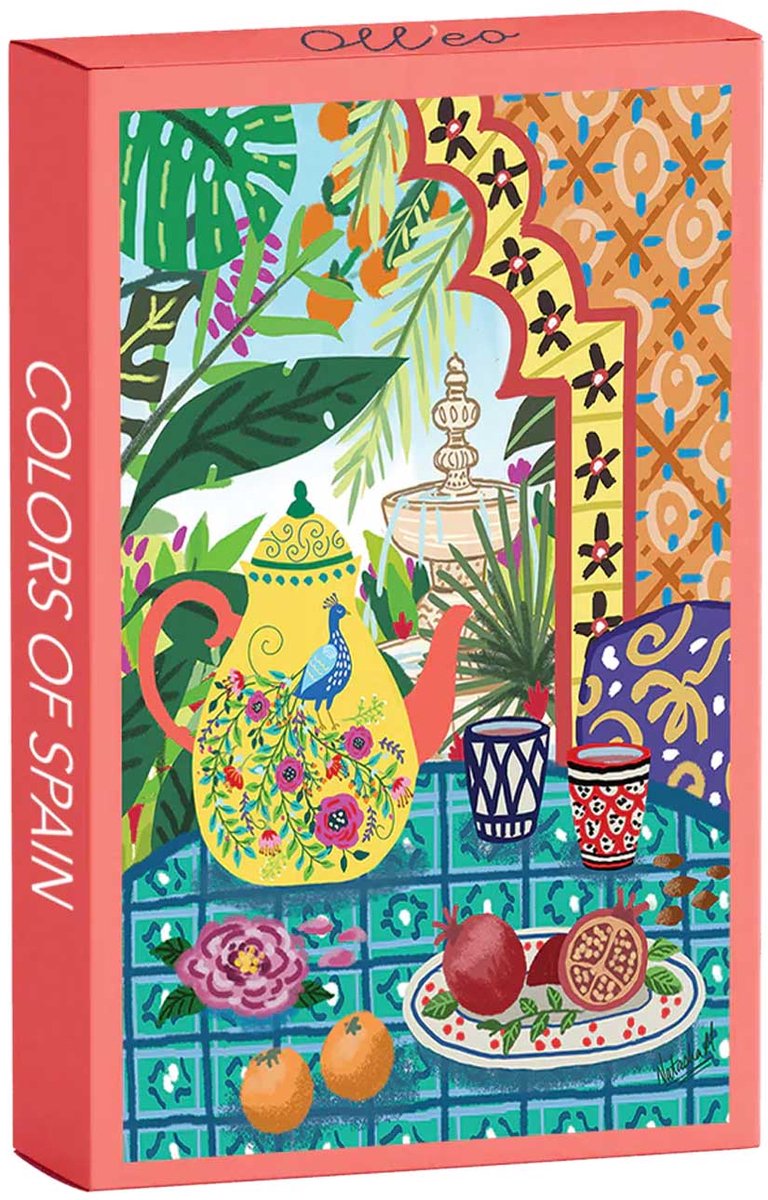 Mini Puzzel 99 stukjes Colors of Spain - Oll'eo - Mini Puzzel Volwassenen - Micro Puzzel - Puzzel To Go Vakantie - Puzzel Op Reis - Puzzel Cadeau