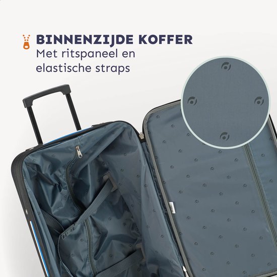 Princess Barcelona Dutch Design - Reiskoffer - 62x40x23 cm - 50L - Lichtgewicht Koffer - Zwart