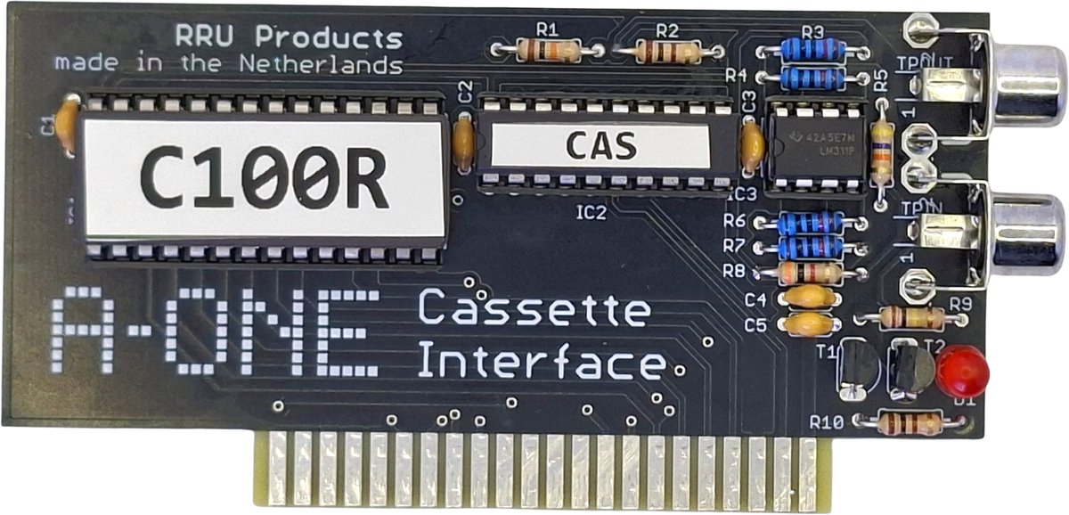 A-ONE Cassette Interface - A-ONE Apple-1 Replica Uitbreiding - Authentieke Tape Storage - Retrocomputing Accessoire