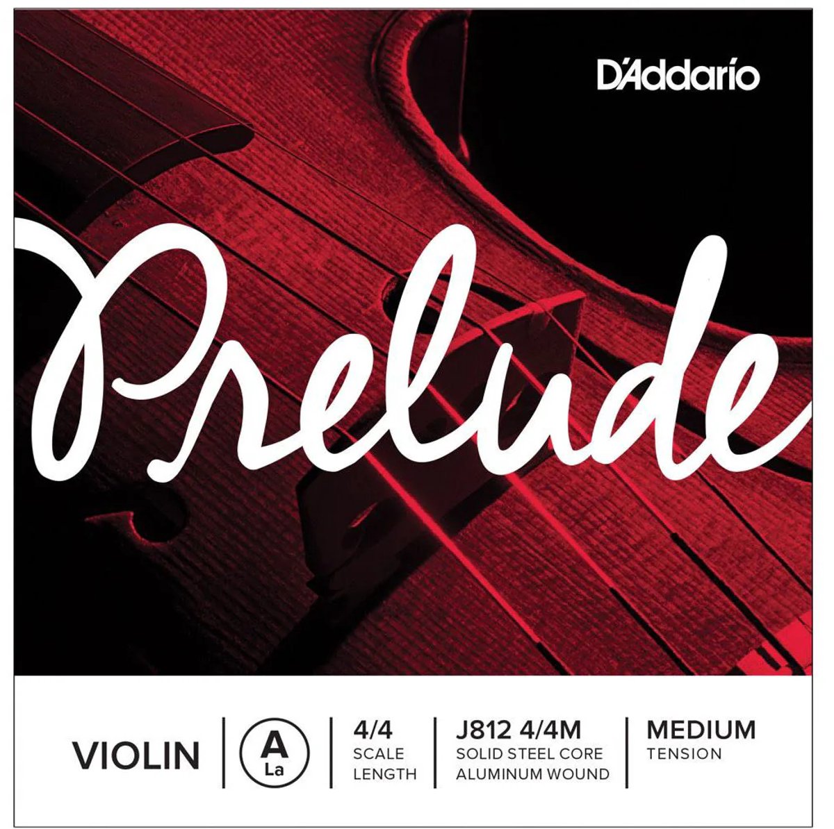 D'Addario J812 4/4M Prelude viool losse A-snaar Medium
