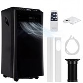 Auronic Mobiele Airco - 10.000 BTU - 4-in-1 - Airconditioning met 2 Raamafdichtingskits - Ventilator - Ontvochtiger - Tot 25m² - Zwart