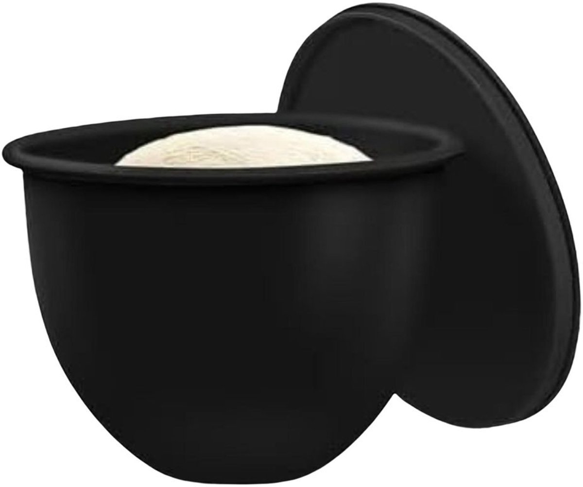 Herbruikbare siliconen mengkom, siliconen mengkom met deksel, siliconen kom voor keukenmixer - zwart