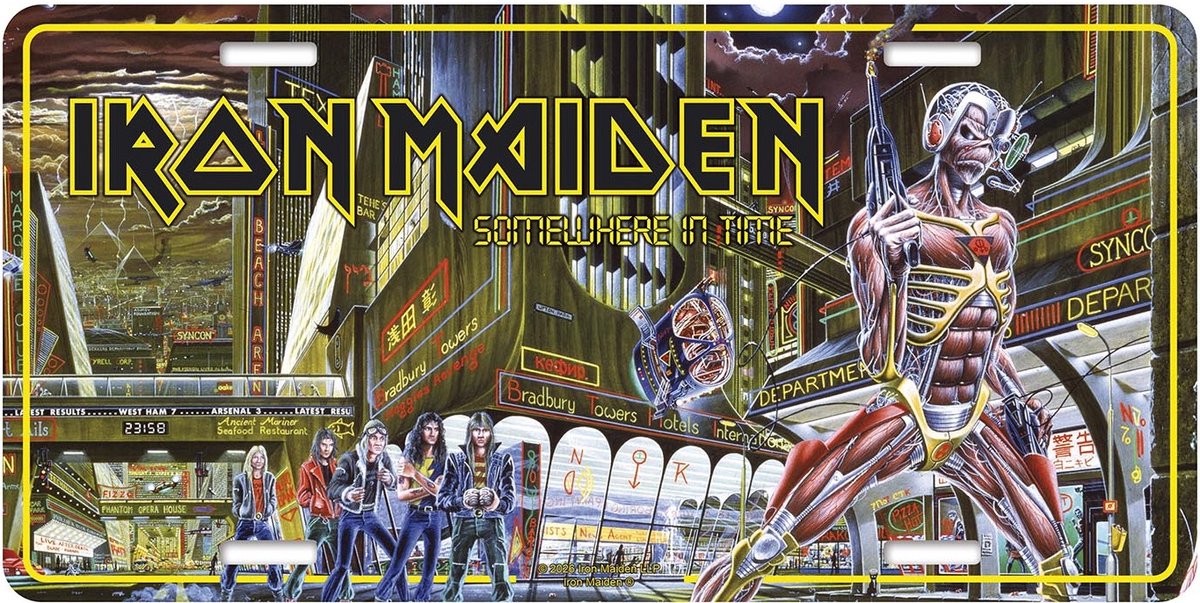 Iron Maiden - Somwhere in Time - USA Nummerplaat