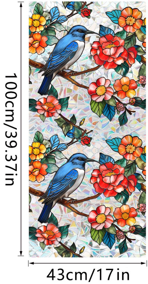 3D Regenboog Raamfolie- Anti-Inkijk - Isolerend & Zonwerend - 43x100cm – Statisch - Prisma Bejuweled EffectXCBL034