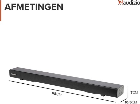 Soundbar - Audizio SB95 - HDMI-ARC - Bluetooth - Optisch - Soundbar voor TV - 88 cm breed - 120W — afbeelding 5