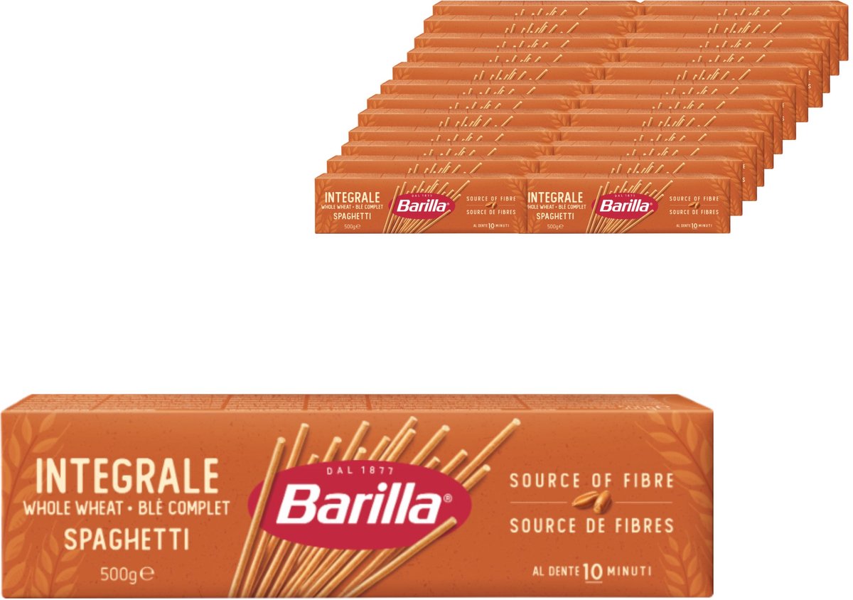 Barilla Spaghetti Integrale - Traditioneel Italiaans - Pasta - 24 x 500g