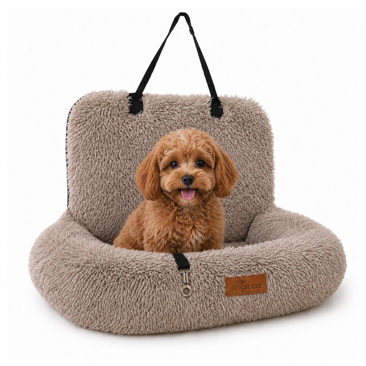 By Cee Cee Hondenmand Auto – Origineel Auto Hondenmand - Autostoel Hond Achterbank - Automand Hond - Hondendeken Auto - Autozit Hond – Mokka - Maat S - Donna