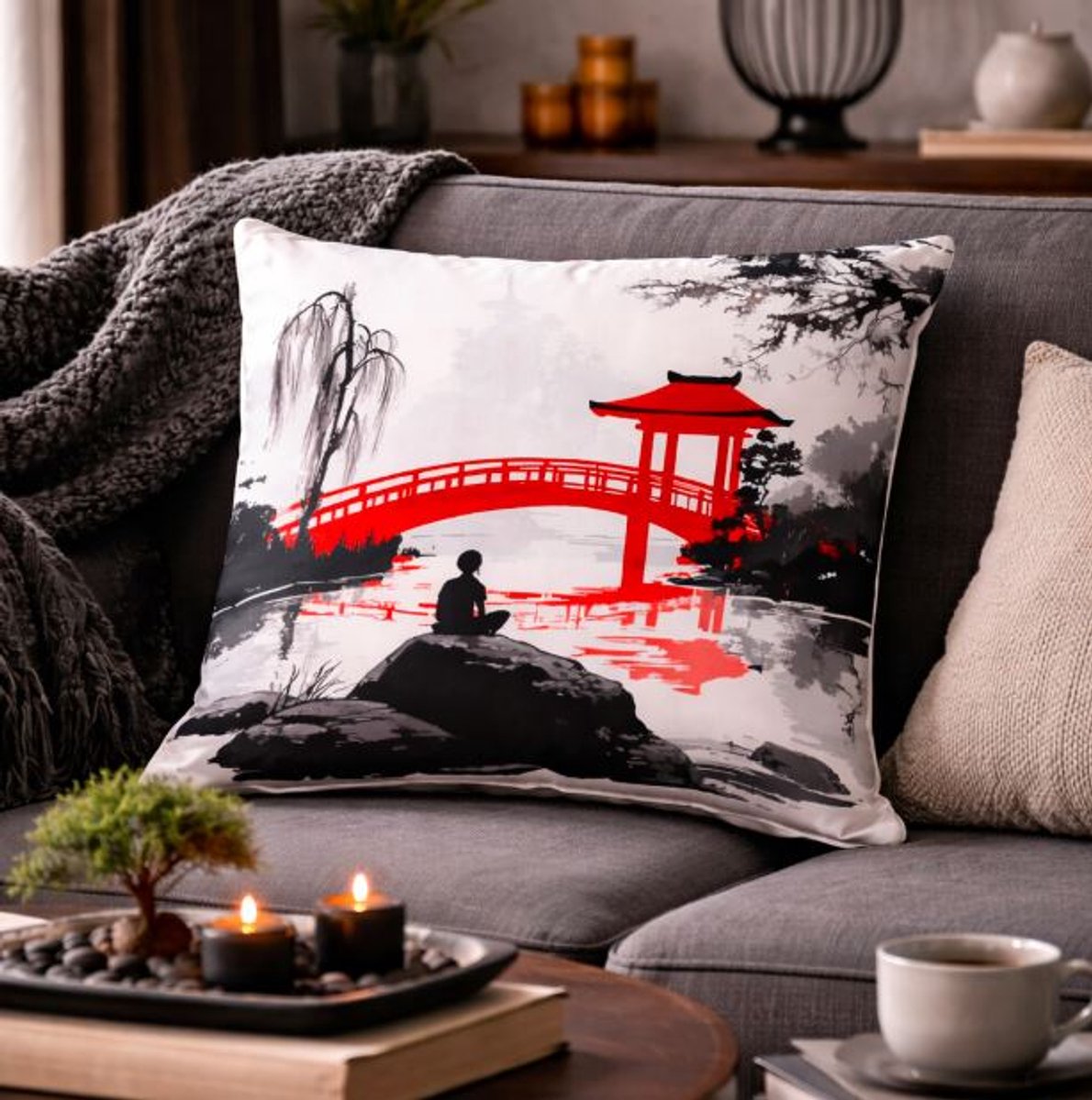 Japanese Serenity Collection Kussenhoes - 45x45 cm