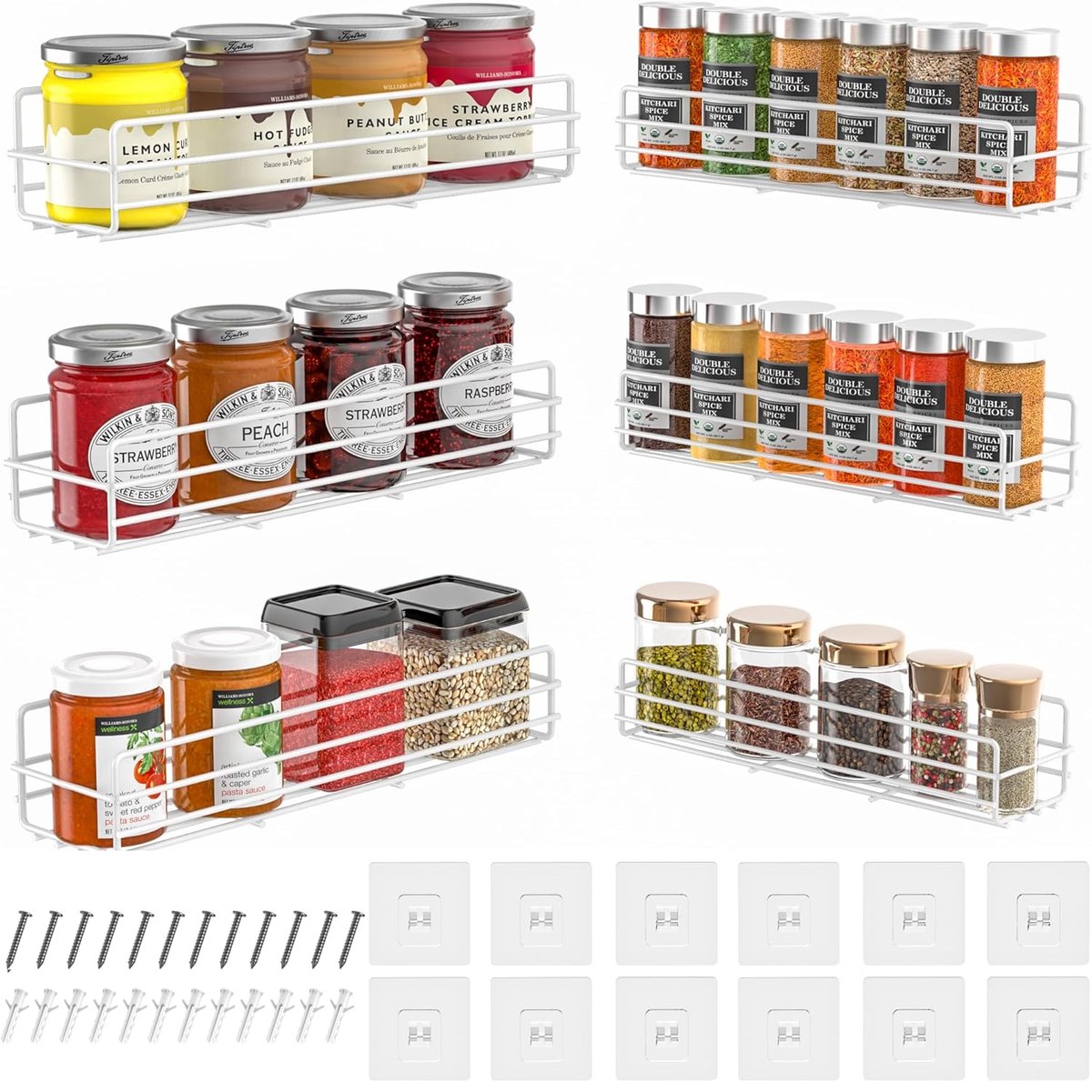 Keukenrek Hangend - Wandrek - Organizer - Keukendecor