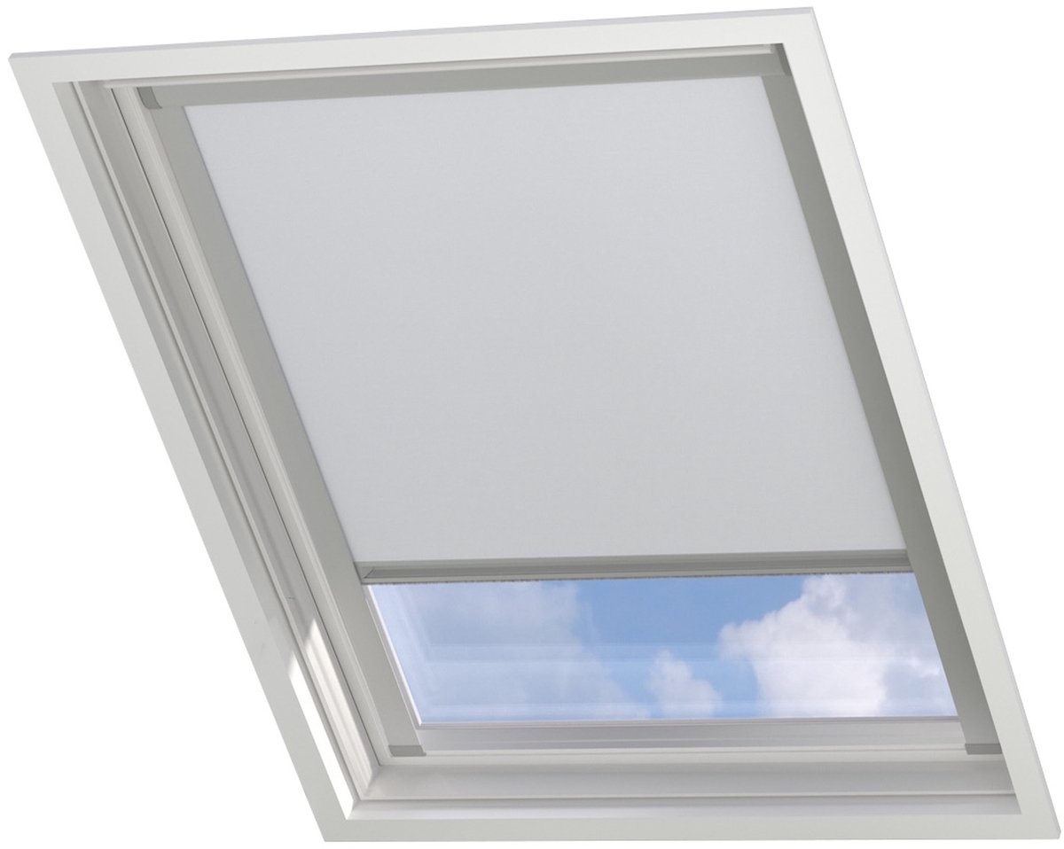 DTCH® Dakraam Rolgordijn Verduisterend - Trend - Wit - voor VELUX: SK10