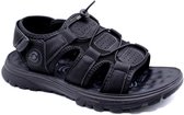 Elong500® Sandalen Heren - Lichtgewicht - Zacht Voetbed - Klittenband Sluiting - Zwart - Maat 42