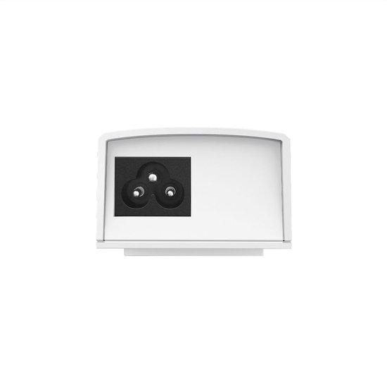 Witte TP-Link voedingsadapter met 3-pins stekker.