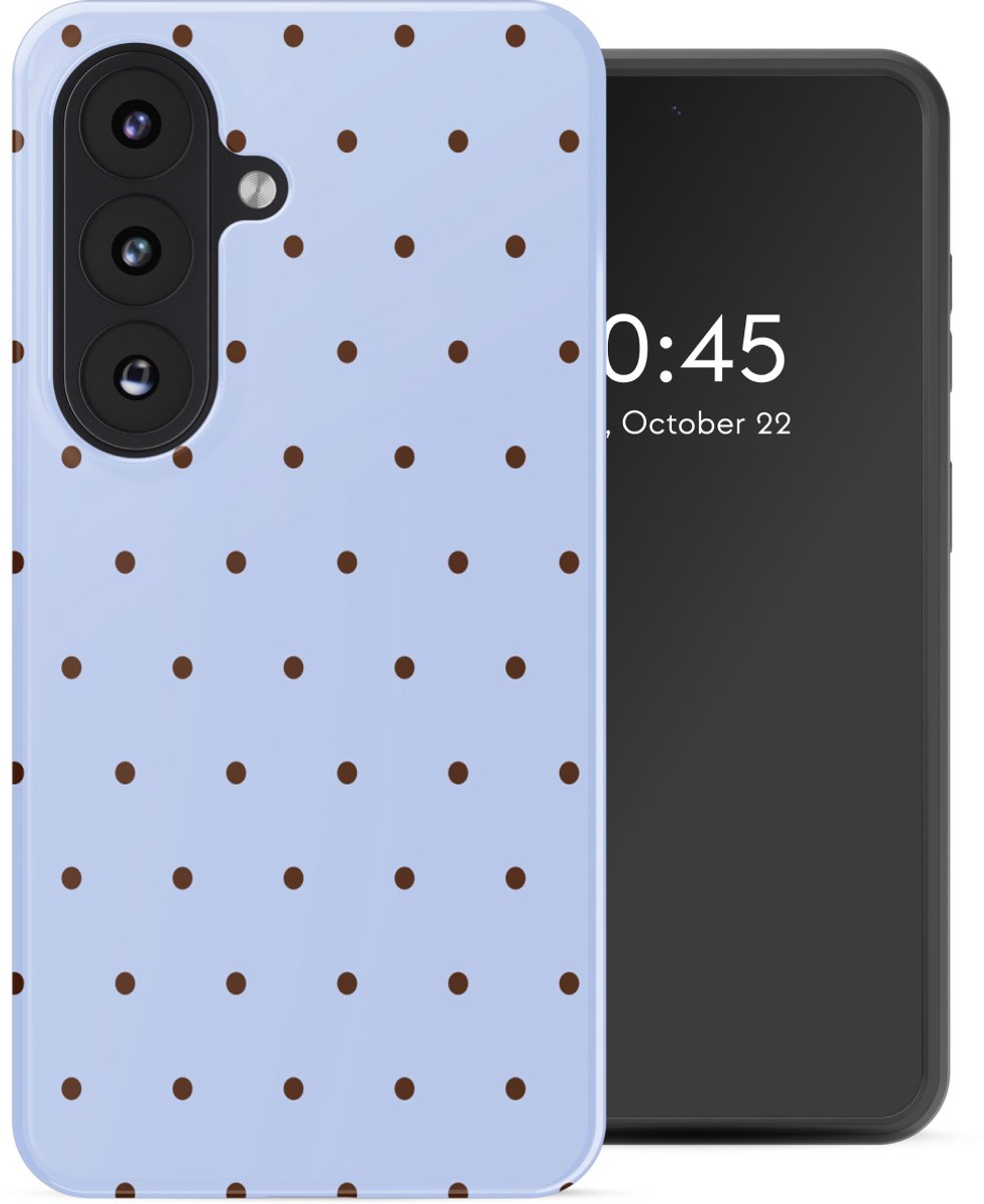 Selencia Hoesje - Geschikt voor Samsung Galaxy S26 - Backcover - Happy Dots Digital Sky