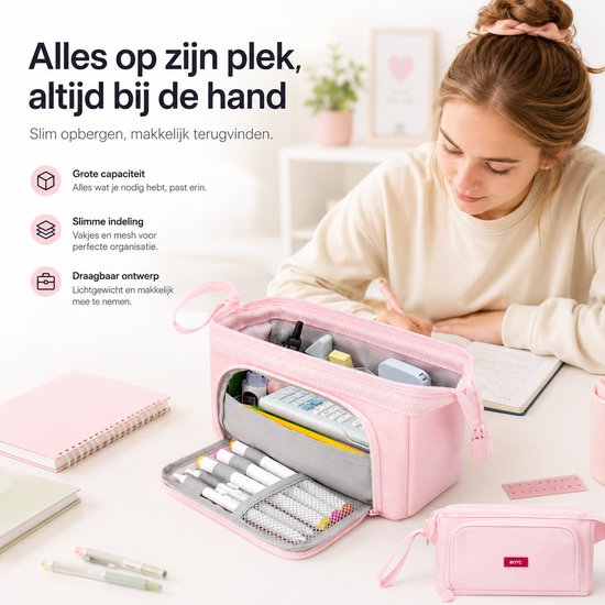 BOTC Etui - Pennenzak voor jongens en meisjes - 22x9.5x12cm