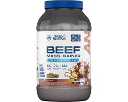 Applied Nutrition Applied Nutrition Beef Mass Gainer Cola Millions – 3.13 kg – – Hoogwaardige Spiermassa Gainer – 42g Eiwit per Portie – Lactosevrij - Weight Gainer