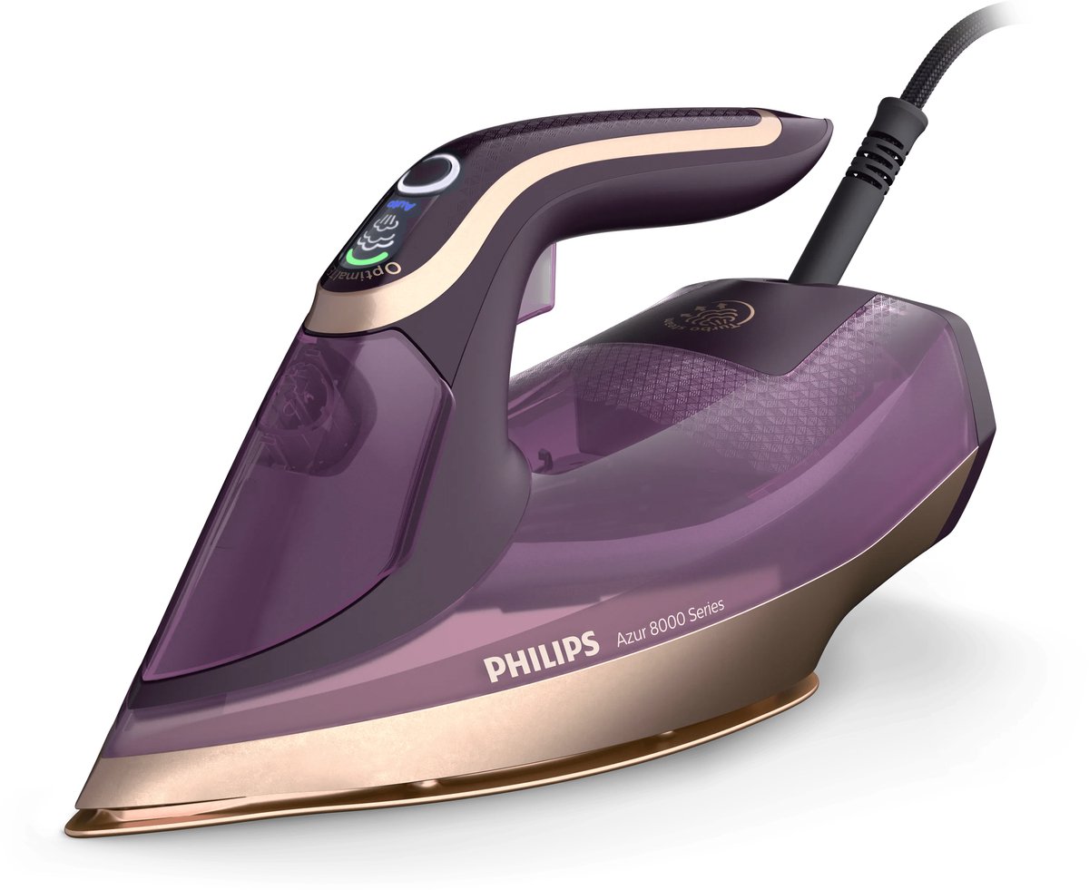 Philips DST8040/30 strijkijzer Stoomstrijkijzer SteamGlide Elite-zoolplaat 3000 W Lila