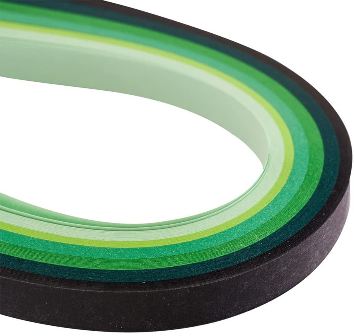 Dailygoods - 120 Stuks Quilling Papier Strips Geleidelijk Groen voor Ambachten