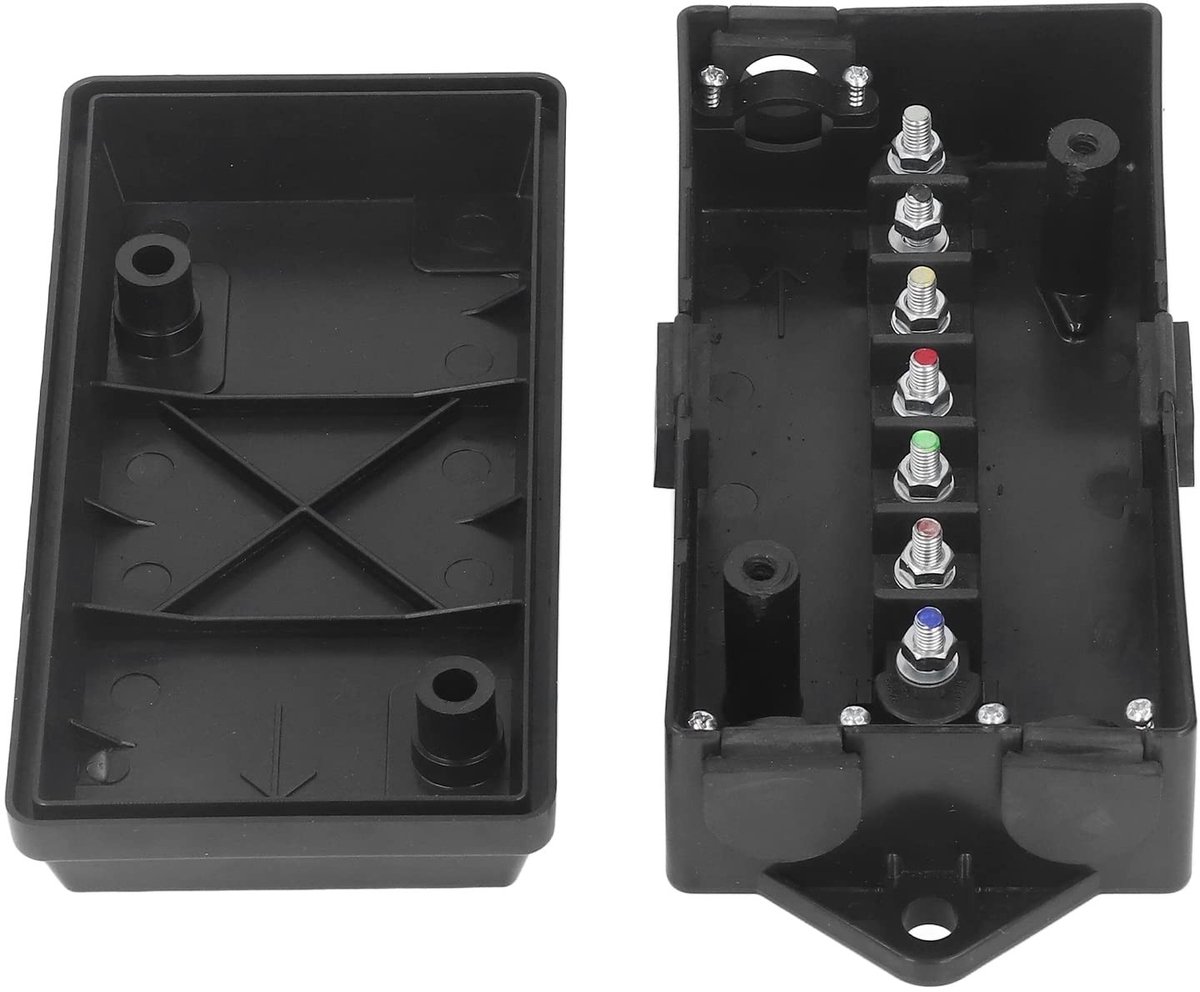 Dailygoods - Dailygoody - Aanhangwagen Junction Box - 7-weg Connector - Duurzaam en Betrouwbaar - Voor voertuigen - Eenvoudig te installeren - Voor extra lampen en