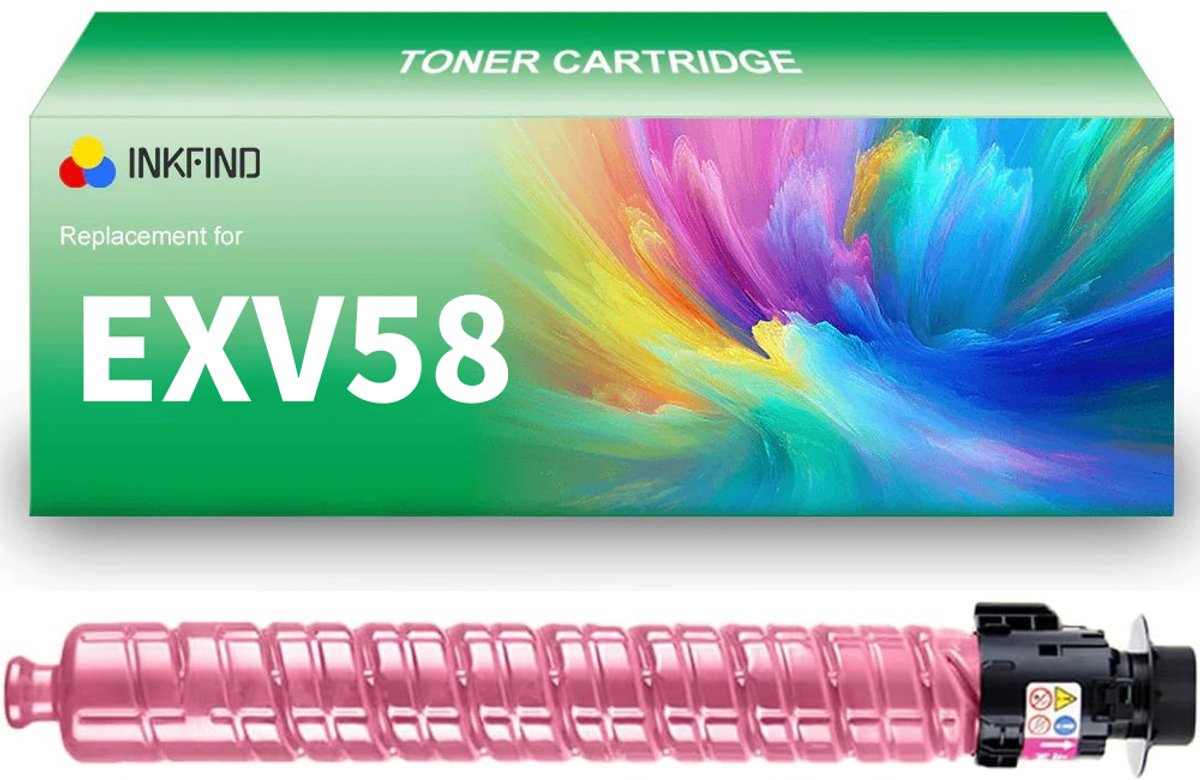 INKFIND EXV58 Magenta tonercartridge compatibel met Canon C-EXV58 EXV58 Magenta geschikt voor Canon imageRUNNER ADVANCE DX C5870i/C5860i/C5850i/C5840i - 1-pack Magenta