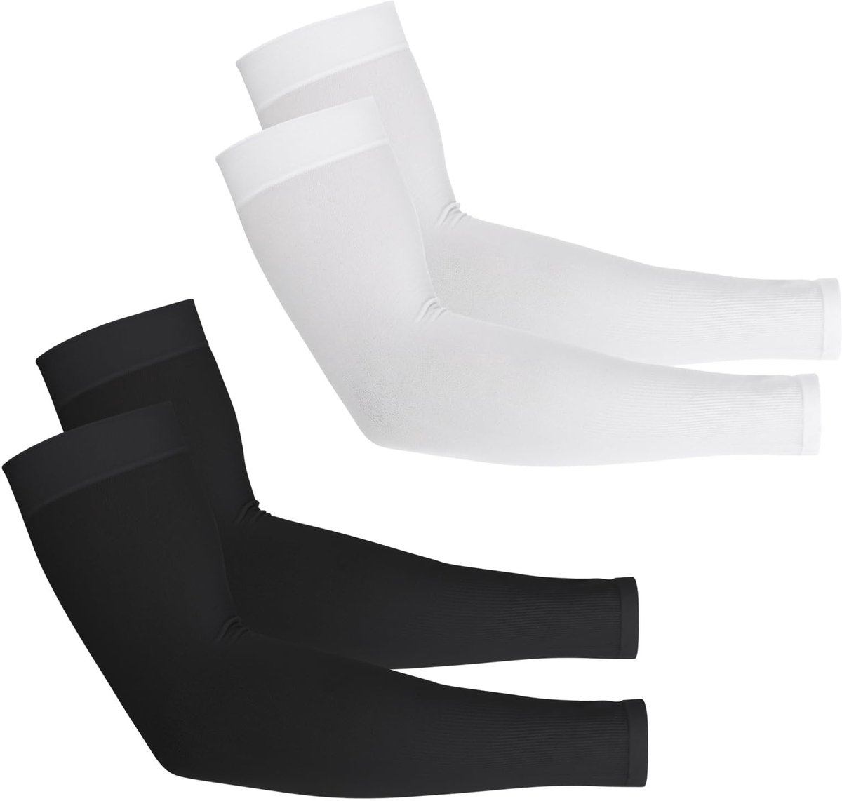 Dailygoods - Cosensi - Dailygoods - Dailygoody - Vingerloze Armhoezen - UV-Bescherming - Warm Wit - Voor Heren - Perfect voor Sport en Tuinieren - Inclusief 2 Paar