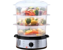 TIM® Stoomkoker - Stoomkokers - Stoompan - Zwart - ‎‎36cm x 26cm x 12cm