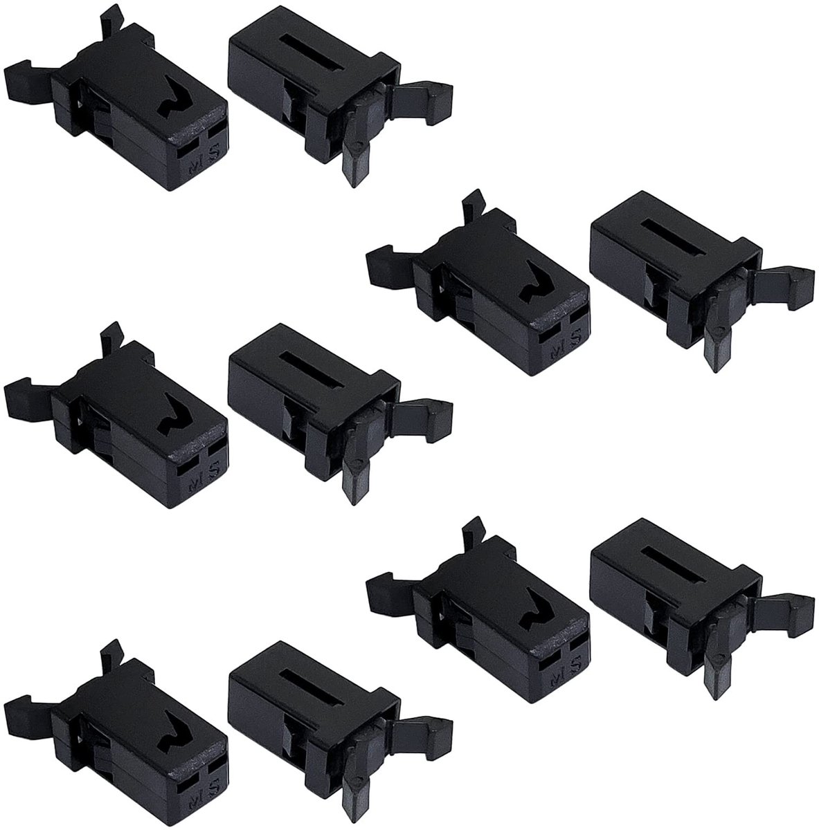 Dailygoods - Dailygoody - 10x Touch Top Lid Bin Latch Lock - Vervangingsonderdeel voor Brabantia 3-50L - Zwart